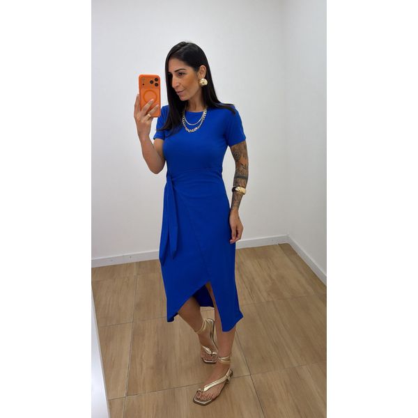 Vestido Envelope Azul Royal