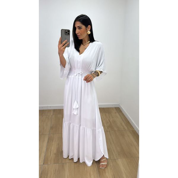 Vestido Talita Liso Branco