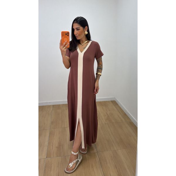 Vestido Magnólia Marrom