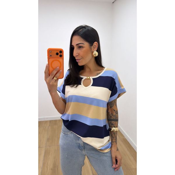 Tshirt Maíra Listra Azul