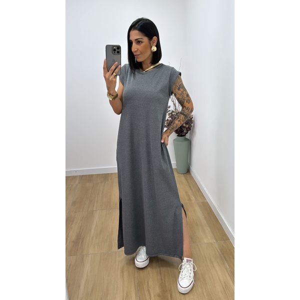 Vestido Eloah Grafite