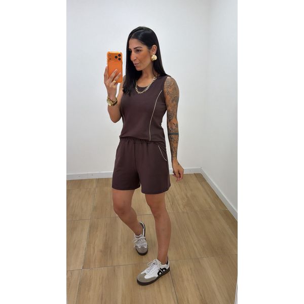 Conjunto Tânia Marrom 