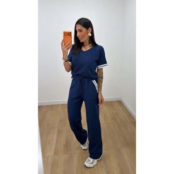 Conjunto Calça Kaly Azul Marinho