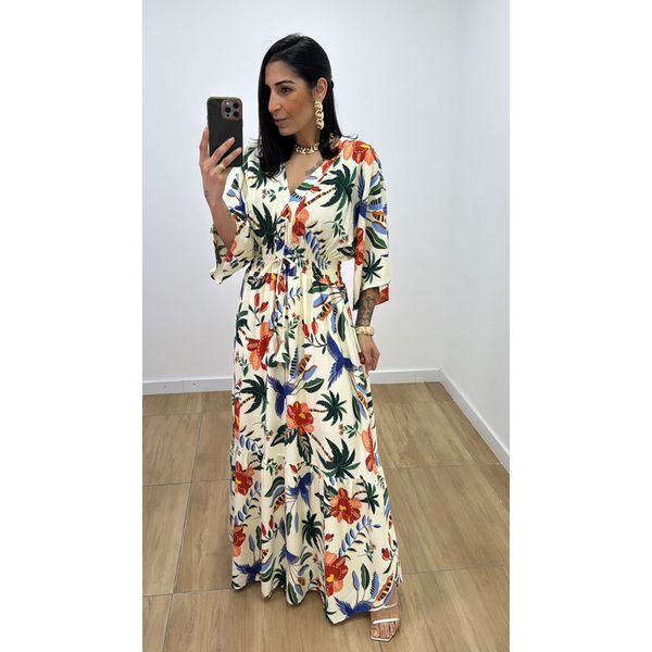 Vestido Talita Caju Off