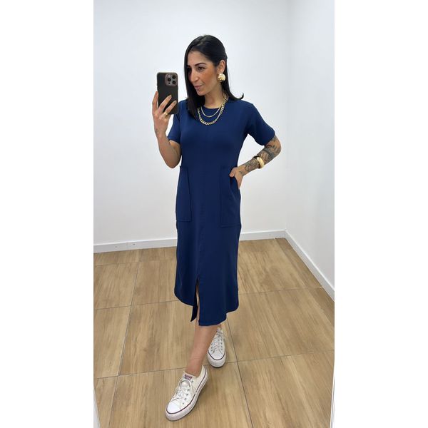 Vestido Arieli Azul Marinho