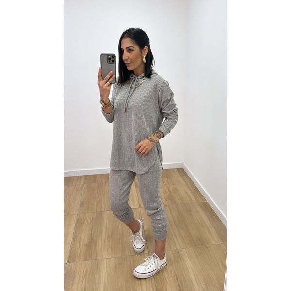 Conjunto Isabela Cinza