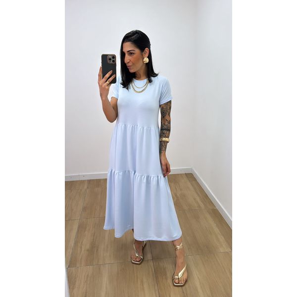 Vestido Matilda Azul Bebê