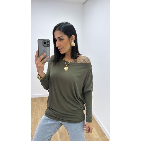Blusa Bela Verde Militar