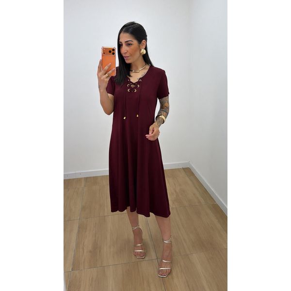Vestido Norma Vinho