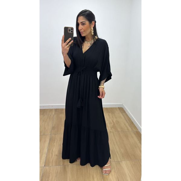 Vestido Talita Liso Preto