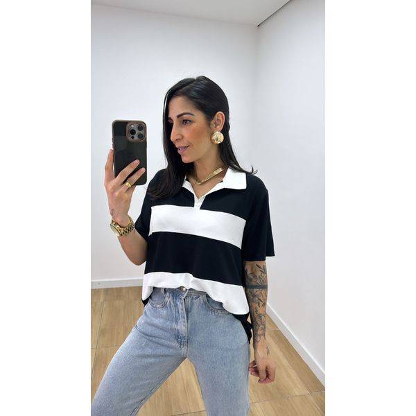 Tshirt Pólo Preta