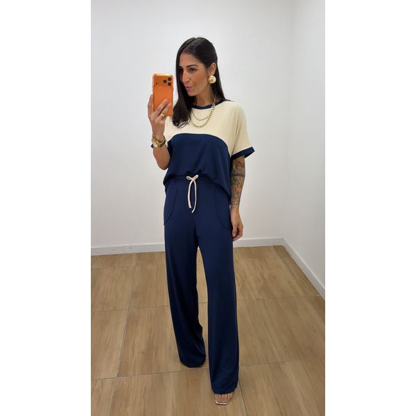 Conjunto Sandra Azul Marinho