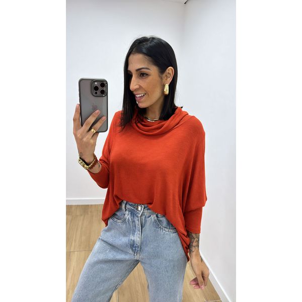 Blusa Telma Bassi Terracota