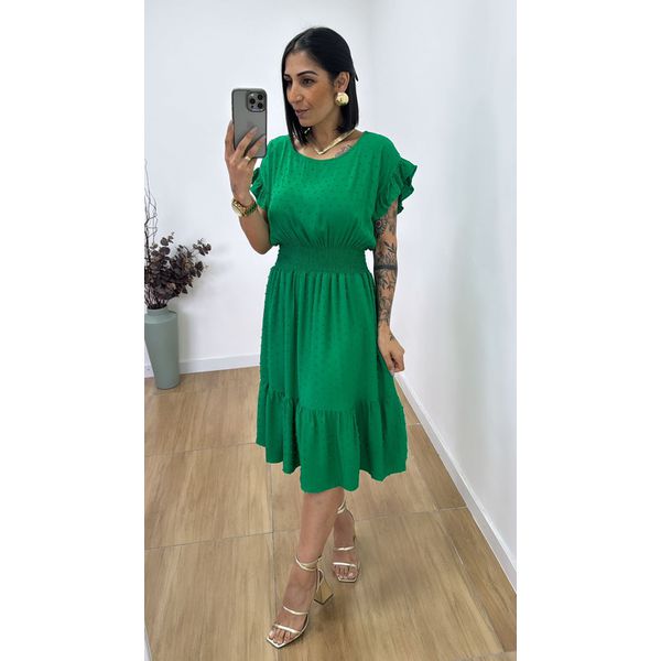 Vestido Lavínia Verde Bandeira