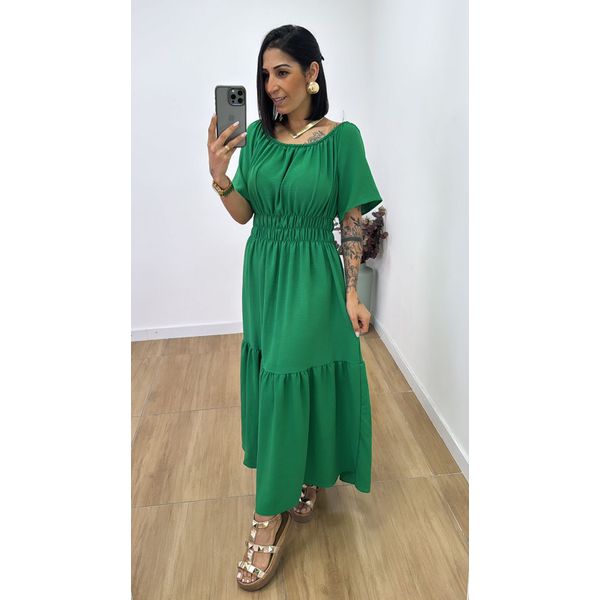 Vestido Tânia Verde Bandeira