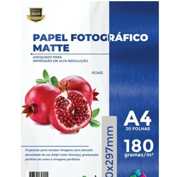 Papel Fotográfico Matte 180g A4 X-Colour - 20 Folhas