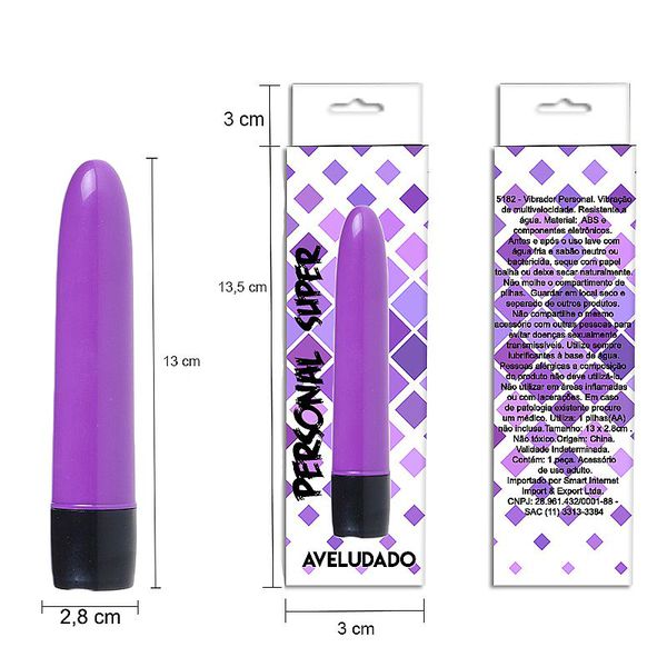 Vibrador Clássico Personal De 13 Cm Aveludado