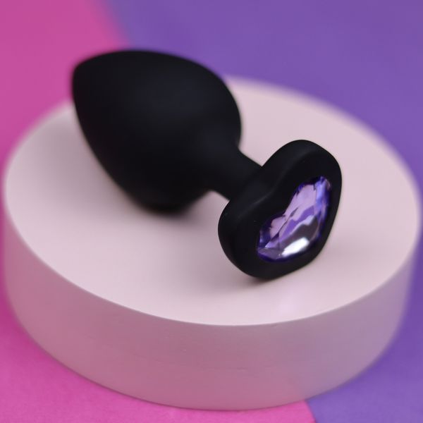 Plug Anal De Coração Em Silicone - Tamanho g