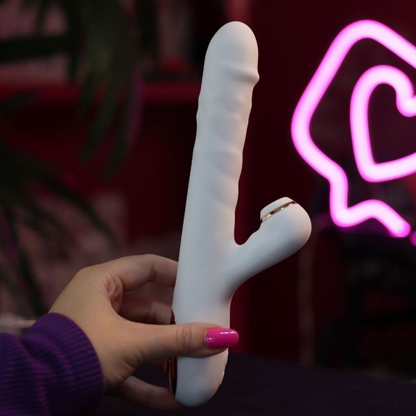 White Power - Vibrador De Ponto g e Clitóris Com Vai e Vem De Esferas