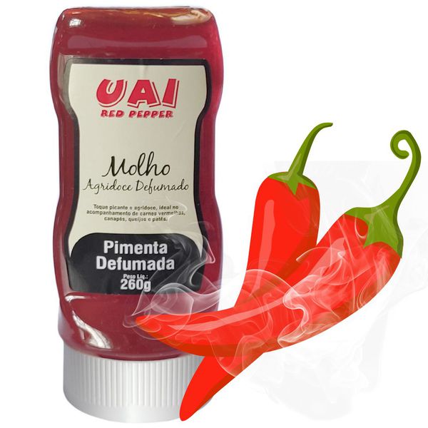 Geleia de Pimenta Defumada Uai Red Pepper Pote Plástico com 260 Gramas