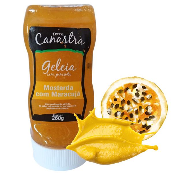 Geleia de Pimenta com Mostarda e Maracujá Uai Red Pepper Pote Plástico com 260 Gramas 