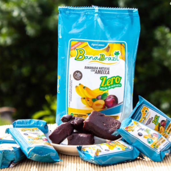 Bananada Zero Açúcar com Ameixa BanaBrazil 230 g Vegana