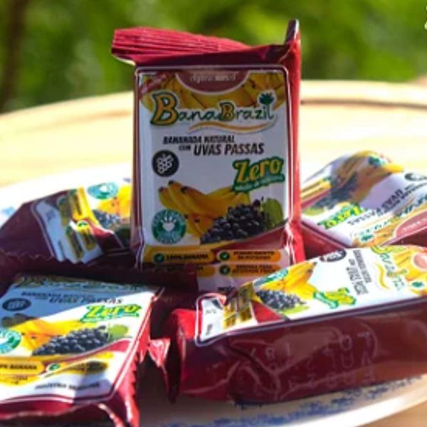 Bananada Zero Açúcar com Uvas Passas BanaBrazil 230 g Vegana