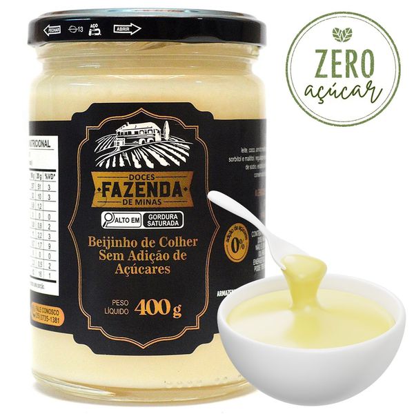 Beijinho de Colher Zero Açúcar Doces Fazenda de Minas 400g