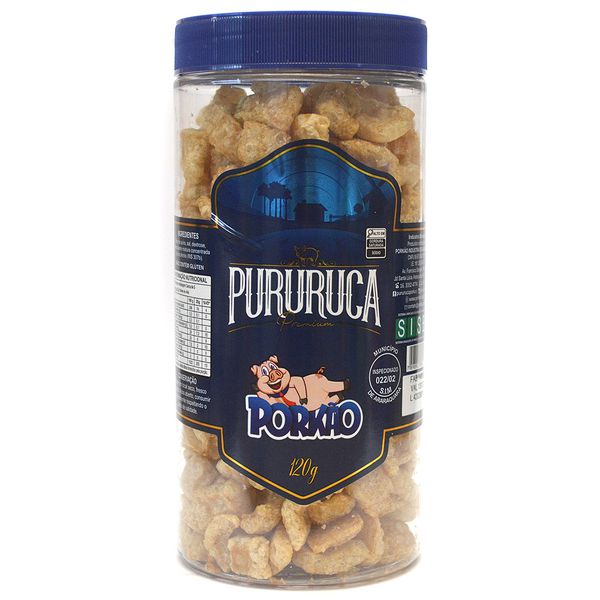 TORRESMO PURURUCA PORKÃO PREMIUM TRADICIONAL 120 GRAMAS 