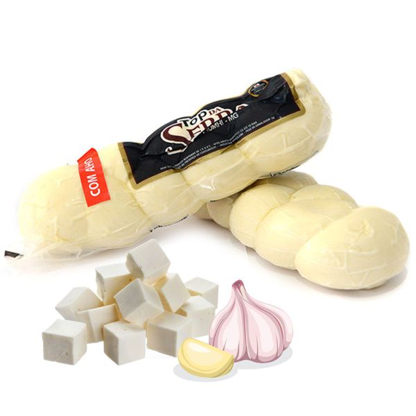 Queijo Mussarela Trança Branca com Alho Top da Serra