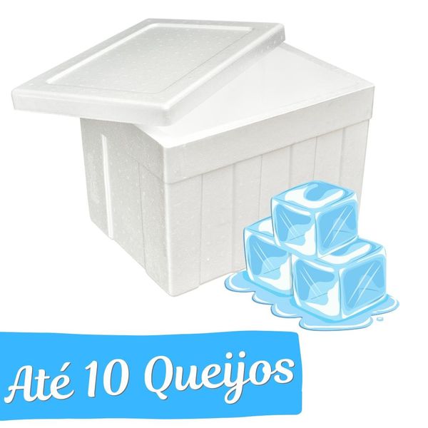 ISOPOR E GELO PARA ATÉ 10 QUEIJOS