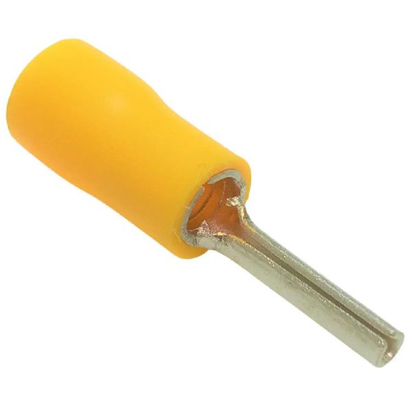 TERMINAL PRE-ISOL. TIPO PINO PTV5,5-12 4 A 6MM AMARELO SIBRATEC