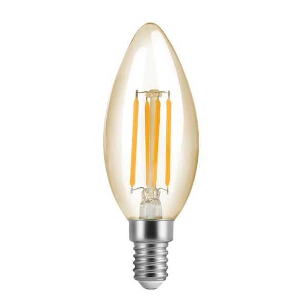 LAMPADA FILAM. LED VELA E-14 2W 220V 2200K AMBAR ELGIN