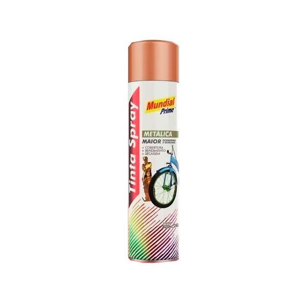 TINTA SPRAY METALICA ROSE GOLD 400ML MUNDIAL PRIME