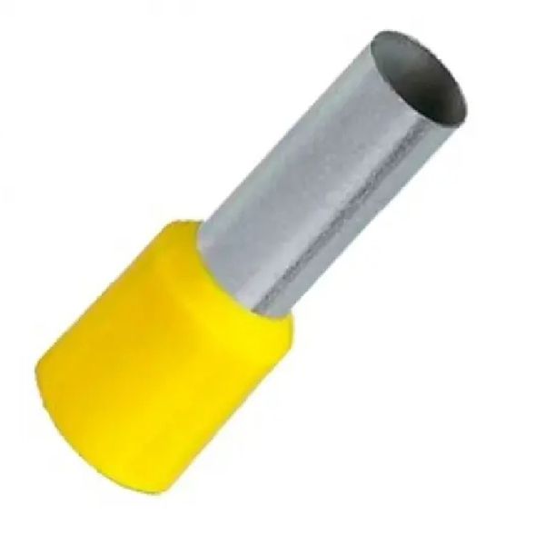 TERMINAL PRE-ISOLADO TIPO TUBULAR AMARELO 6,0MM