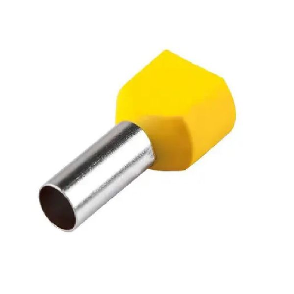 TERMINAL PRE-ISOLADO TIPO TUBULAR DUPLO AMARELO 6,0MM