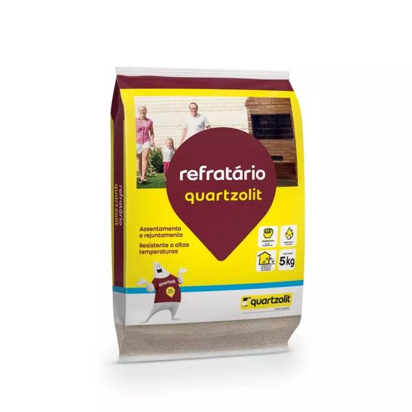 ARGAMASSA REFRATARIO 5KG CINZA 0068000010030FD QUARTZOLIT 