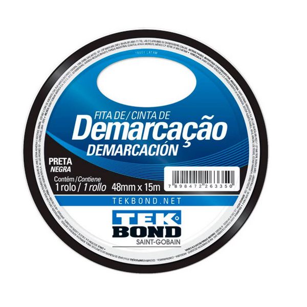 FITA DE DEMARCACAO PRETA 48MMX15M 21231048200 SAINT GOBAIN