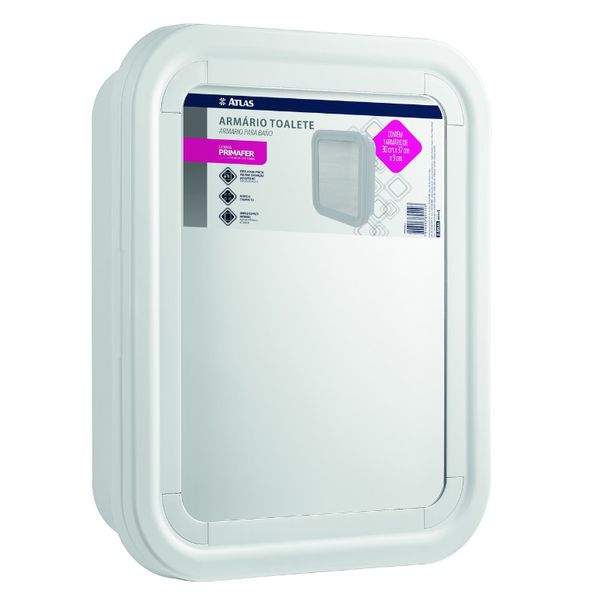 ARMÁRIO BANHEIRO PLÁSTICO BRANCO PR5055-2 ATLAS