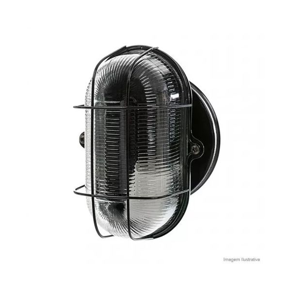 LUMINÁRIA TARTARUGA METAL 60W PRETO SAMELUZ