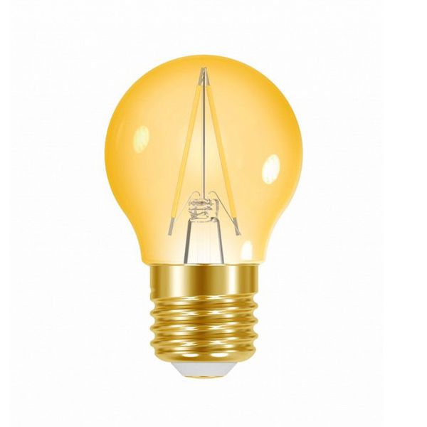 LÂMPADA LED ÂMBAR FILAMENTO VINTAGE GLOBO G45 3W 2200K BIVOLT 8653 TASCHIBRA