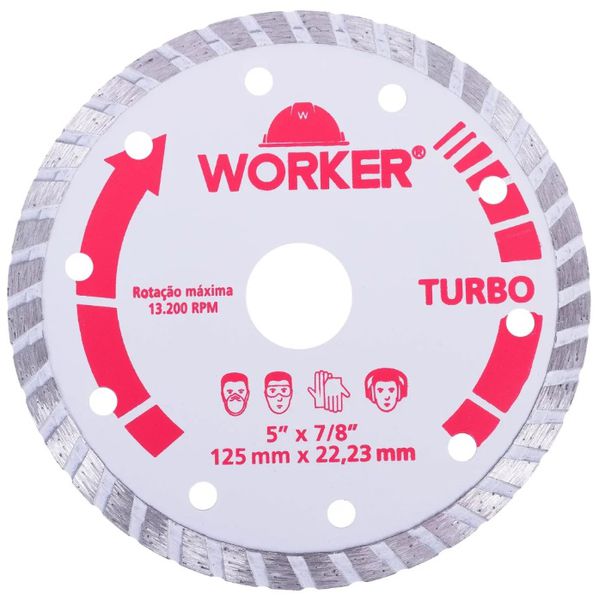 DISCO DIAMANTADO TURBO 125X22,2MM 405221 WORKER