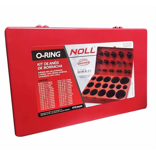 KIT ANÉIS DE VEDAÇÃO MILIMÉTRICO E POLEGADA O-RING NOLL