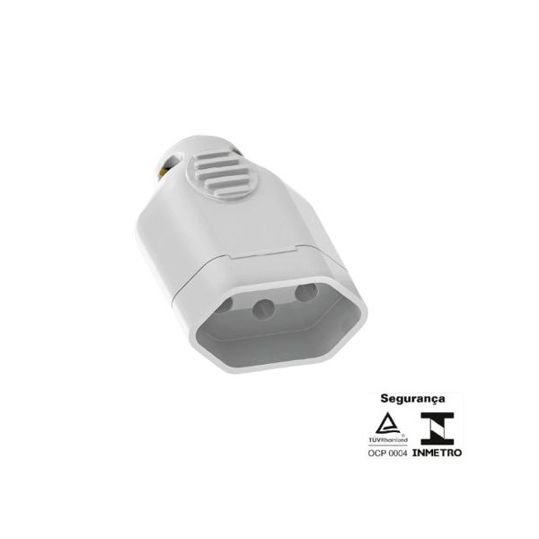 PLUG FÊMEA 2P+T 20A CINZA 1422 ILUMI