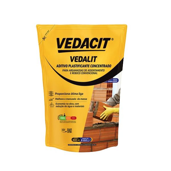 ADITIVO PLASTIFICANTE CONCENTRADO VEDALIT SACHE 900 ML VEDACIT