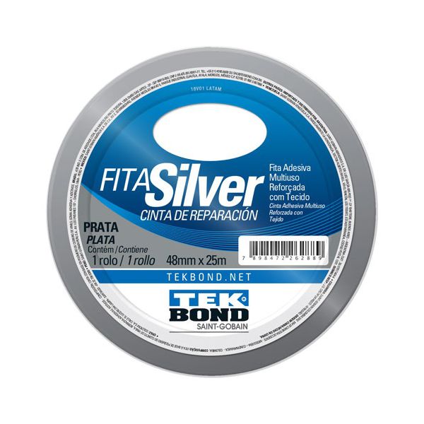 FITA SILVER TAPE MULTIUSO PRATA 48X5 TEKBOND