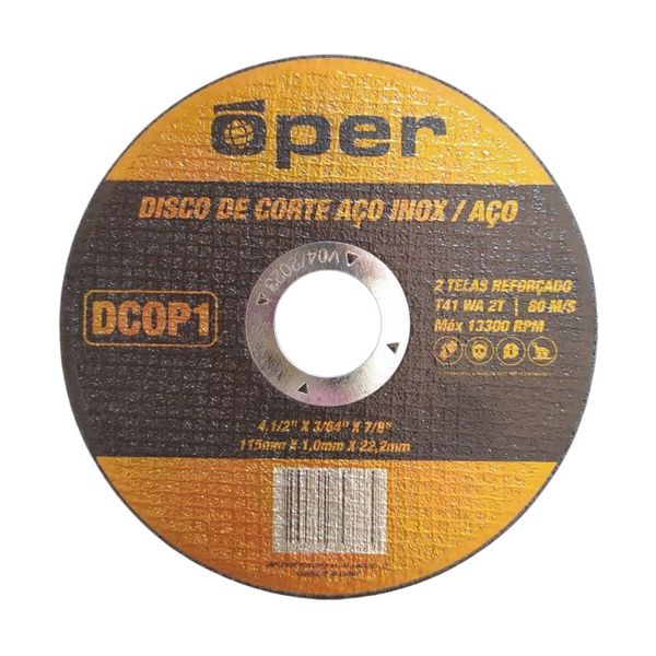 DISCO DE CORTE INOX 4.1/2 X 1 X 7/8 22210 OPER