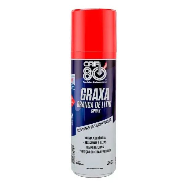 GRAXA SPRAY BRANCA LÍTIO 300ML CAR 80