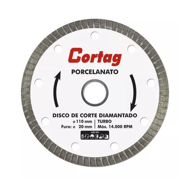 DISCO DIAMANTADO PORCELANATO 20X110MM 60863 CORTAG