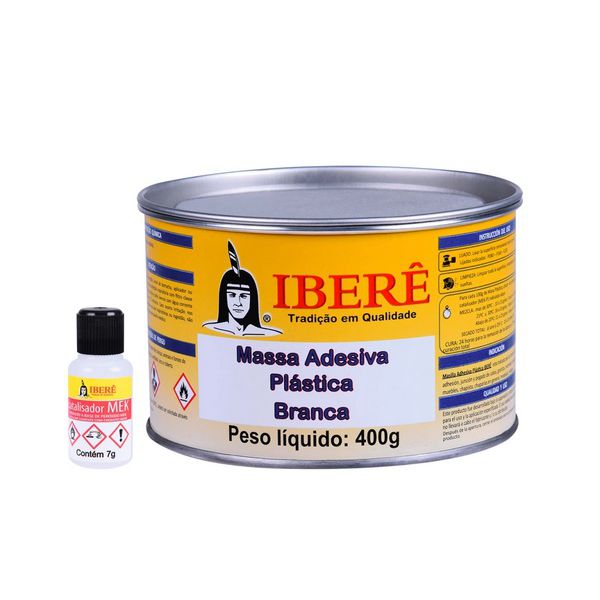 MASSA PLÁSTICA 400 GR BRANCA 404990 IBERÊ